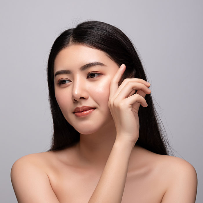 asian young woman with beautiful nose